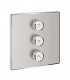 Grohe Grohtherm SmartControl Placa con triple llave de paso Supersteel (29127DC0)