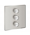 Placa Grohe Grohtherm SmartControl com torneira tripla Supersteel (29127DC0)