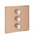 Placa Grohe Grohtherm SmartControl com válvula de parada tripla Pôr do sol quente escovado (cobre escovado) (29127DL0)