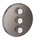 Placa Grohe Grohtherm SmartControl com válvula de parada tripla Grafite duro (Grafite brilhante) (29122A00)