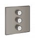 Placa Grohe Grohtherm SmartControl com válvula de parada tripla Grafite duro escovado (29127AL0)