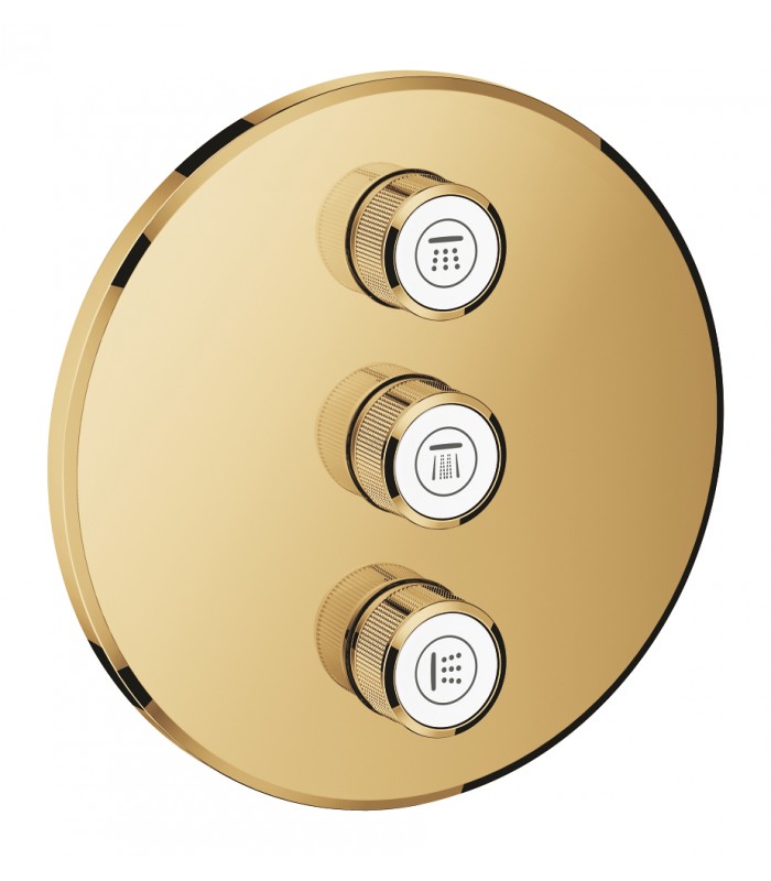 Compra online Placa Grohe Grohtherm SmartControl com válvula de parada tripla Cool Sunrise (ouro brilhante) (29122GL0) en oferta al mejor precio