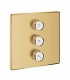 Placa Grohe Grohtherm SmartControl com válvula de parada tripla Escovado cool sunrise (Ouro escovado) (29127GN0)