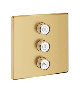 Grohe Grohtherm SmartControl Placa con triple llave de paso Brushed cool sunrise (Oro cepillado) (29127GN0)