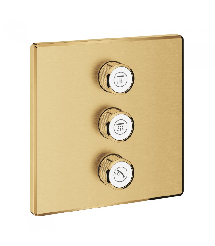 Compra online Placa Grohe Grohtherm SmartControl com válvula de parada tripla Escovado cool sunrise (Ouro escovado) (29127GN0) en oferta al mejor precio