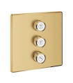 Placa Grohe Grohtherm SmartControl com válvula de parada tripla Escovado cool sunrise (Ouro escovado) (29127GN0)
