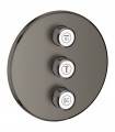 Placa Grohe Grohtherm SmartControl com válvula de parada tripla Grafite duro escovado (29122AL0)