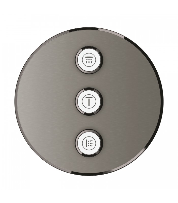 Compra online Placa Grohe Grohtherm SmartControl com válvula de parada tripla Grafite duro escovado (29122AL0) en oferta al mejor precio