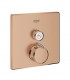 Termostato de chuveiro Grohe Grohtherm SmartControl para 1 saída com válvula de corte Pôr do sol quente escovado (cobre escovado
