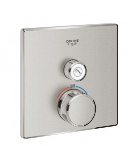 Grohe Grohtherm SmartControl Termostato de ducha para 1 salida con llave de corte Supersteel (29123DC0)