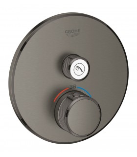 Grohe Grohtherm SmartControl Termostato de ducha para 1 salida con llave de corte Brushed hard graphite (Grafito cepillado) (291
