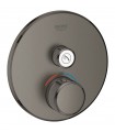 Termostato de chuveiro Grohe Grohtherm SmartControl para 1 saída com válvula de corte Grafite duro escovado (291