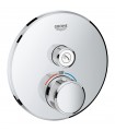 Termostato de chuveiro Grohe Grohtherm SmartControl para 1 saída com válvula de corte Grafite duro escovado (291
