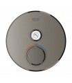 Termostato de chuveiro Grohe Grohtherm SmartControl para 1 saída com válvula de corte Grafite duro escovado (291
