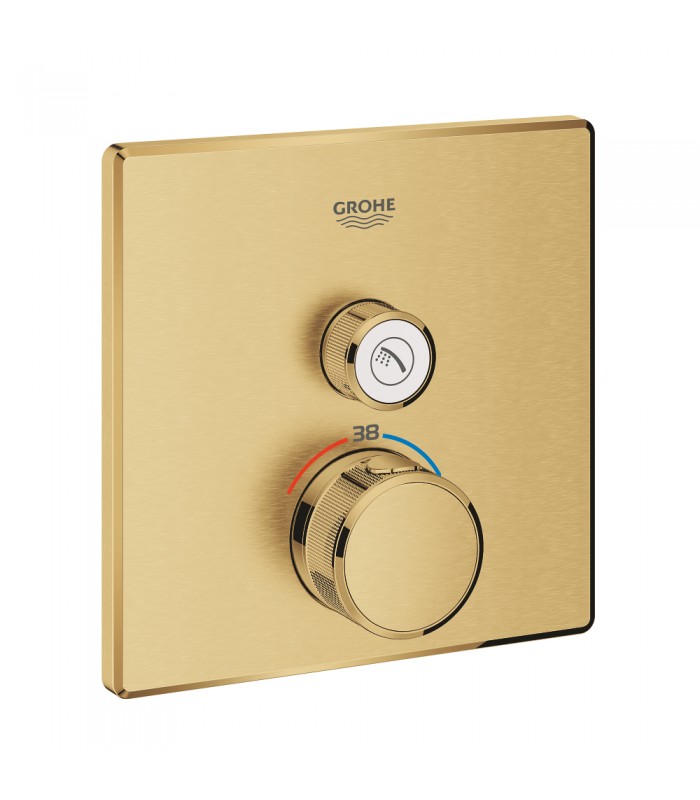 Compra online Grohe Grohtherm SmartControl Termostato de ducha para 1 salida con llave de corte Brushed cool sunrise (Oro cepillado) (29123GN0 en oferta al mejor precio