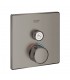 Termostato de chuveiro Grohe Grohtherm SmartControl para 1 saída com válvula de corte Grafite duro escovado (291