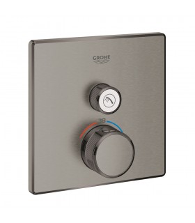 Grohe Grohtherm SmartControl Termostato de ducha para 1 salida con llave de corte Brushed hard graphite (Grafito cepillado) (291