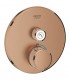 Termostato de chuveiro Grohe Grohtherm SmartControl para 1 saída com válvula de corte Pôr do sol quente escovado (cobre escovado