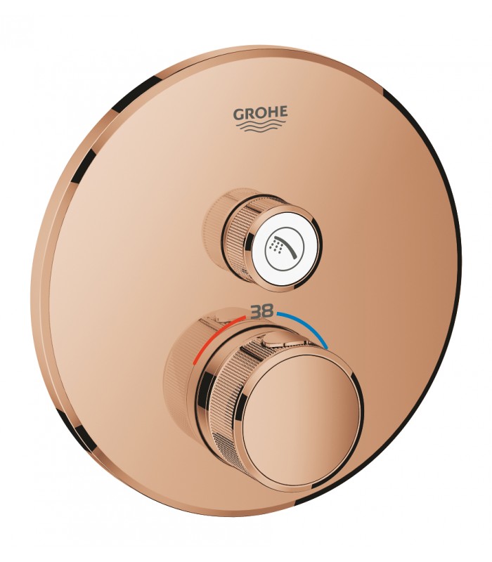 Compra online Grohe Grohtherm SmartControl Termostato de ducha para 1 salida con llave de corte Warm sunset (Cobre brillo) (29118DA0) en oferta al mejor precio