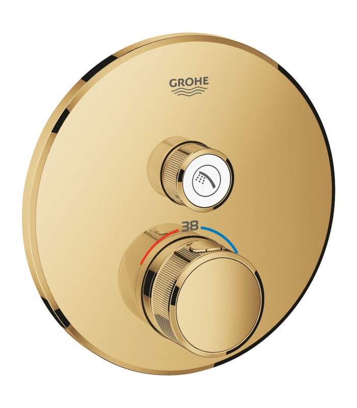 Compra online Grohe Grohtherm SmartControl Termostato de ducha para 1 salida con llave de corte Cool sunrise (Oro brillo) (29118GL0) en oferta al mejor precio