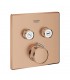 Termostato embutido Grohe Grohtherm SmartControl com 2 válvulas Pôr do sol quente escovado (cobre escovado) (29124DL0)