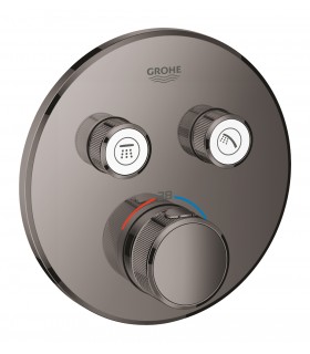 Grohe Grohtherm SmartControl Termostato empotrado con 2 llaves Hard graphite (Grafito brillo) (29119A00)