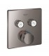 Grohe Grohtherm SmartControl Termostato empotrado con 2 llaves Hard graphite (Grafito brillo) (29124A00)