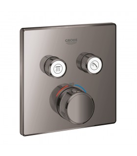 Grohe Grohtherm SmartControl Termostato empotrado con 2 llaves Hard graphite (Grafito brillo) (29124A00)