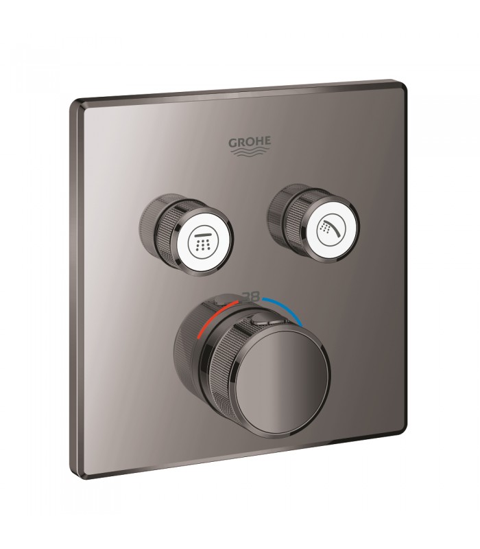 Compra online Grohe Grohtherm SmartControl Termostato empotrado con 2 llaves Hard graphite (Grafito brillo) (29124A00) en oferta al mejor precio