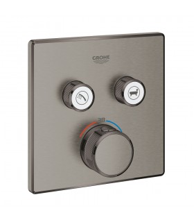 Grohe Grohtherm SmartControl Termostato empotrado con 2 llaves Brushed hard graphite (Grafito cepillado) (29124AL0)