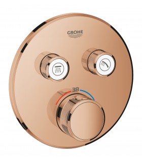 Grohe Grohtherm SmartControl Termostato empotrado con 2 llaves Warm sunset (Cobre brillo) (29119DA0)