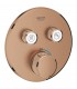 Termostato embutido Grohe Grohtherm SmartControl com 2 válvulas Pôr do sol quente escovado (cobre escovado) (29119DL0)