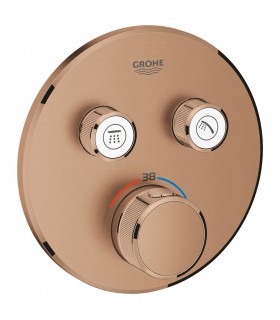 Grohe Grohtherm SmartControl Termostato empotrado con 2 llaves Brushed warm sunset (Cobre cepillado) (29119DL0)