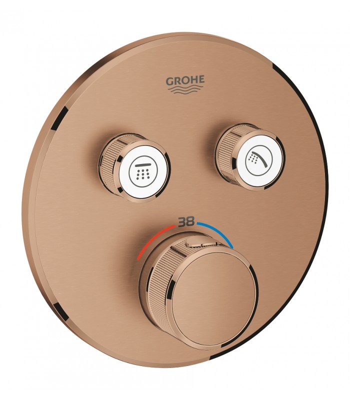 Compra online Grohe Grohtherm SmartControl Termostato empotrado con 2 llaves Brushed warm sunset (Cobre cepillado) (29119DL0) en oferta al mejor precio