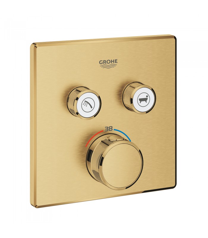 Compra online Grohe Grohtherm SmartControl Termostato empotrado con 2 llaves Brushed cool sunrise (Oro cepillado) (29124GN0) en oferta al mejor precio