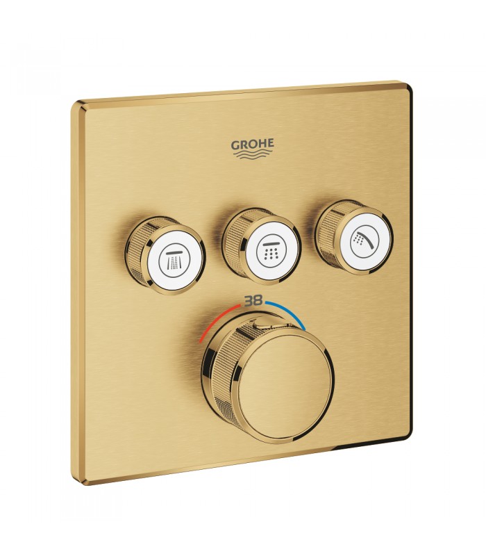 Compra online Termostato oculto Grohe Grohtherm SmartControl com 3 alças Escovado cool sunrise (Ouro escovado) (29126GN0) en oferta al mejor precio
