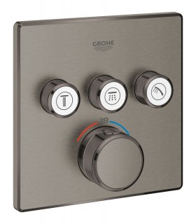 Grohe Grohtherm SmartControl Termostato empotrado con 3 llaves Brushed hard graphite (Grafito cepillado) (29126AL0)