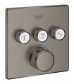 Termostato embutido Grohe Grohtherm SmartControl com 3 válvulas Grafite duro escovado (29126AL0)