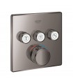 Grohe Grohtherm SmartControl Termostato empotrado con 3 llaves Hard graphite (Grafito brillo) (29126A00)