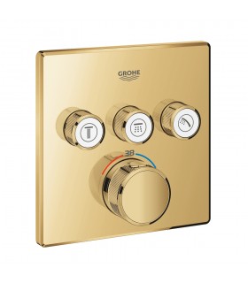 Termostato oculto Grohe Grohtherm SmartControl com 3 válvulas Cool Sunrise (ouro brilhante) (29126GL0)