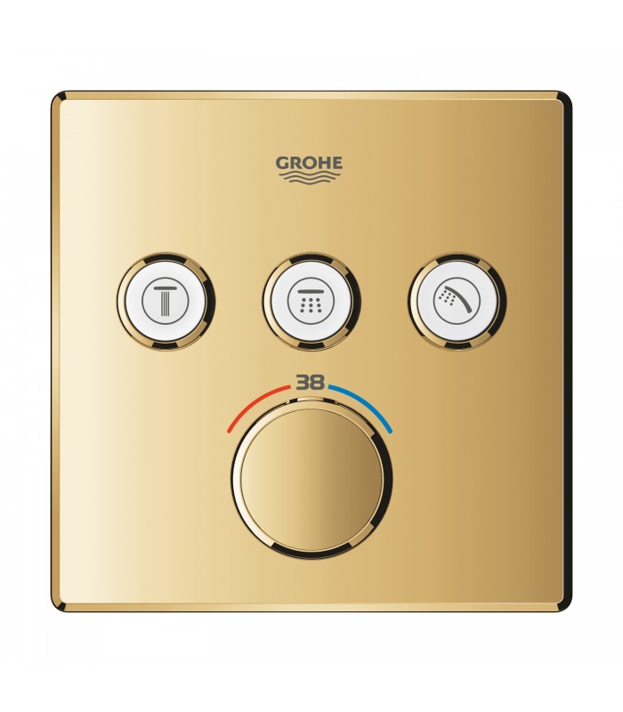 Compra online Grohe Grohtherm SmartControl Termostato empotrado con 3 llaves Cool sunrise (Oro brillo) (29126GL0) en oferta al mejor precio