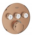 Grohe Grohtherm SmartControl Termostato empotrado con 3 llaves Brushed warm sunset (Cobre cepillado) (29121DL0)