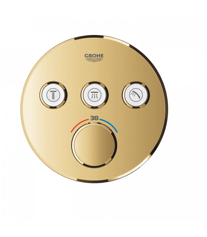 Compra online Grohe Grohtherm SmartControl Termostato empotrado con 3 llaves Cool sunrise (Oro brillo) (29121GL0) en oferta al mejor precio