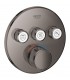 Termostato embutido Grohe Grohtherm SmartControl com 3 válvulas Grafite duro (Grafite brilhante) (29121A00)