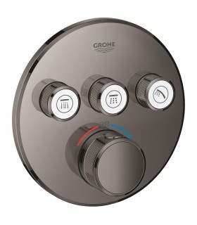 Grohe Grohtherm SmartControl Termostato empotrado con 3 llaves Hard graphite (Grafito brillo) (29121A00)