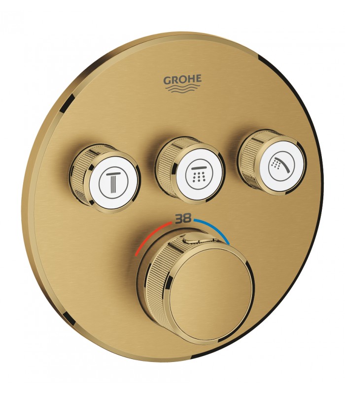 Compra online Grohe Grohtherm SmartControl Termostato empotrado con 3 llaves Brushed cool sunrise (Oro cepillado) (29121GN0) en oferta al mejor precio