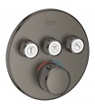 Termostato embutido Grohe Grohtherm SmartControl com 3 válvulas Grafite duro escovado (29121AL0)