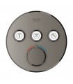Grohe Grohtherm SmartControl Termostato empotrado con 3 llaves Brushed hard graphite (Grafito cepillado) (29121AL0)