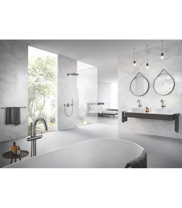 Compra online Termostato embutido Grohe Grohtherm SmartControl com 3 válvulas Grafite duro escovado (29121AL0) en oferta al mejor precio