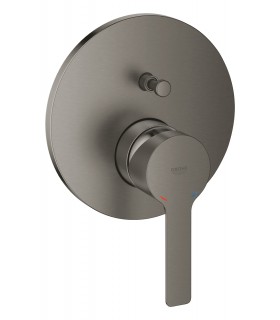 Misturador monocomando Grohe Lineare com desviador de 2 vias. Grafite duro escovado (24064AL1)